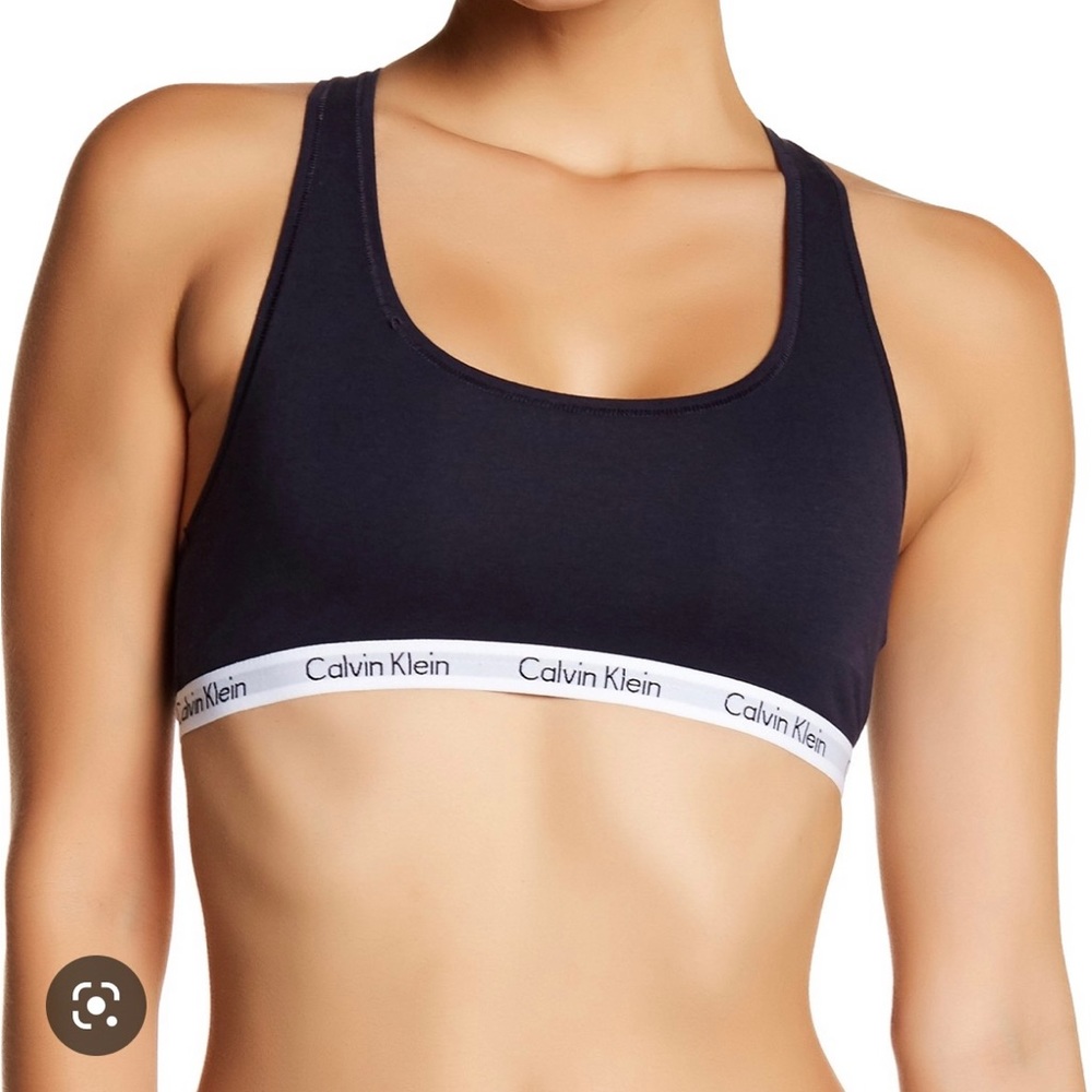 Calvin Klein Logo Classic Carousel Racerback Bralette